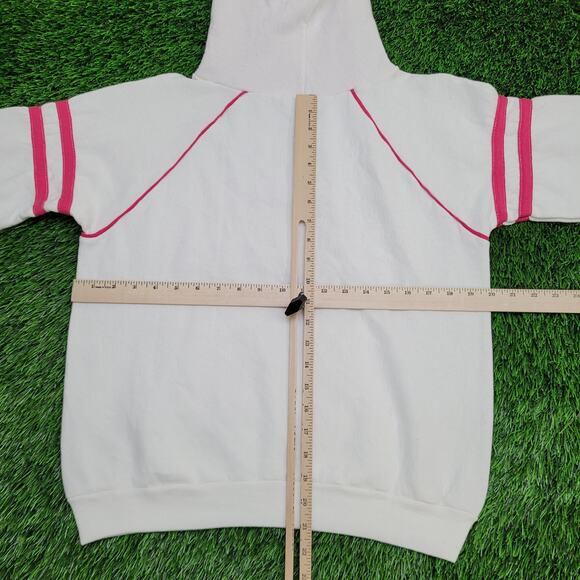 Vintage Northeastern Hoodie Womens Medium 20x21 White Pink - Picture 4 of 14